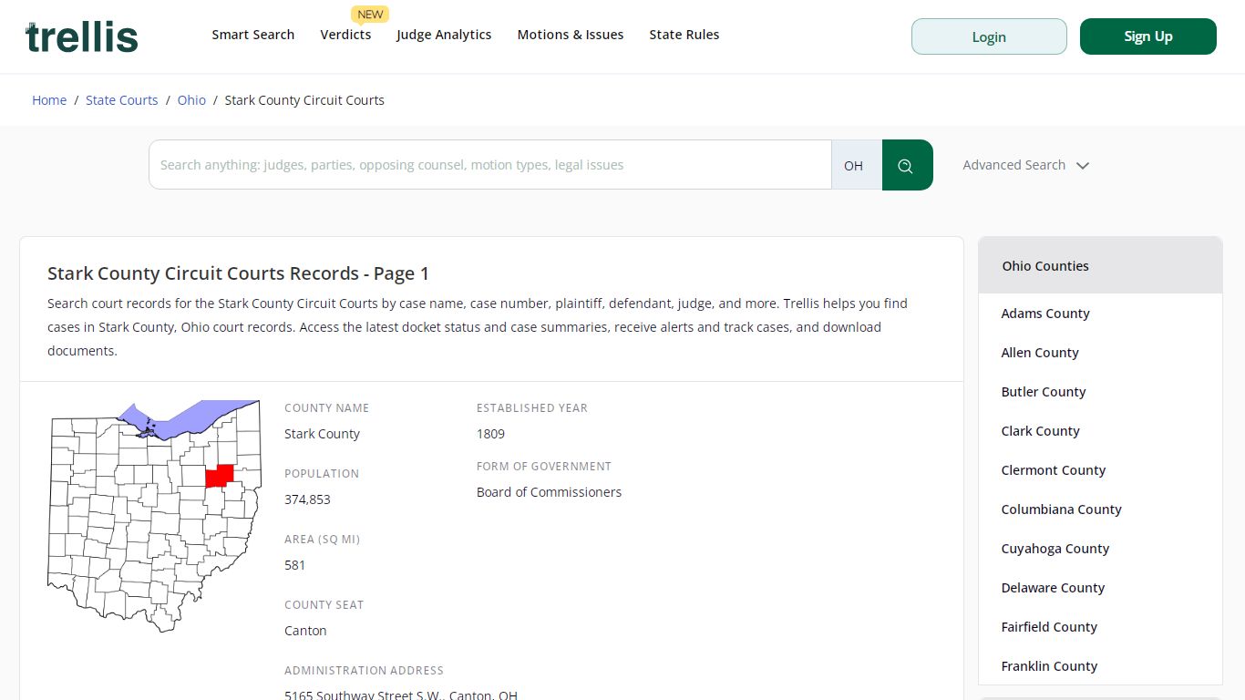Stark County Circuit Court Records | Docket Search Ohio Page 1 ...